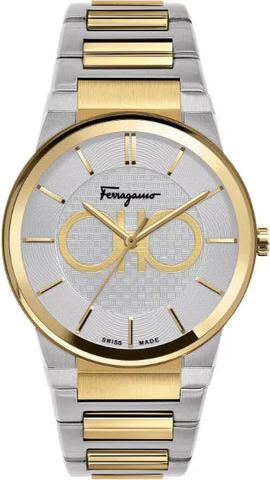 Salvatore Ferragamo Sapphire Silver Dial Two Tone Steel Strap Watch for Men - SFHP00520 Authentic Buy Shop Now