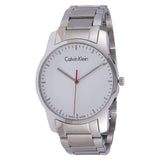 Calvin Klein City Quartz White Dial Silver Steel Strap Watch for Men - K2G2G1Z6 Authentic Buy Shop Now