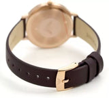 Emporio Armani Quartz Grey Dial Brown Leather Strap Watch For Women - AR11172 Authentic Buy Shop Now