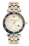 Versace Greca Sport Quartz White Dial Two Tone Steel Strap Watch For Men - VEZ300521 Authentic Buy Shop Now
