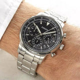 Fossil Goodwin Chronograph Black Dial Silver Steel Strap Watch for Men - FS5412 Authentic Buy Shop Now