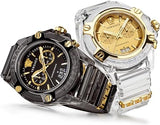 Versace Icon Active Chronograph Gold Dial White Silicone Strap Watch for Men - VEZ700121 Authentic Buy Shop Now