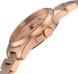 Gucci G Timeless Quartz Rose Gold Dial Rose Gold Steel Strap Watch For Women - YA126567 Authentic Buy Shop Now
