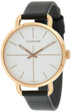 Calvin Klein Even White Dial Black Leather Strap Watch for Women - K7B236C6 Authentic Buy Shop Now
