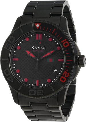 Gucci G Timeless Sport Black Dial Black Steel Strap Watch For Men - YA126230 Authentic Buy Shop Now
