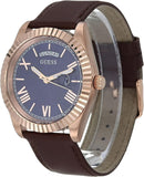 Guess Connoisseur Blue Dial Brown Leather Strap Watch For Men - GW0353G2 Authentic Buy Shop Now