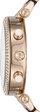 Michael Kors Parker Chronograph Rose Gold Dial Two Tone Steel Strap Watch For Women - MK6832 Authentic Buy Shop Now