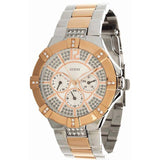 Guess Vista Analog Diamonds Silver Dial Two Tone Steel Strap Watch for Women - W0024L1 Authentic Buy Shop Now