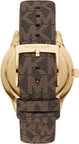 Michael Kors Runway Quartz Black Dial Brown Leather Strap Watch For Women - MK6979 Authentic Buy Shop Now