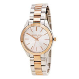 Michael Kors Slim Runway White Dial Two Tone Steel Strap Watch for Women - MK3204 Authentic Buy Shop Now