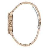 Guess Crown Jewel Multifunction Diamonds White Dial Rose Gold Steel Strap Watch For Women - GW0410L3 Authentic Buy Shop Now