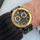 Versace Aion Chronograph Black Dial Black Steel Strap Watch for Men - VE1D01620 Authentic Buy Shop Now