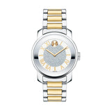 Movado Bold Silver Dial Two Tone Steel Strap Watch For Women - 3600256 Authentic Buy Shop Now