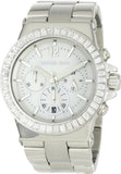 Michael Kors Dylan Glitz Chronograph White Dial Silver Steel Strap Watch For Women - MK5411 Authentic Buy Shop Now