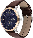 Tommy Hilfiger Hunter Blue Dial Brown Leather Strap Watch for Men - 1791605 Authentic Buy Shop Now