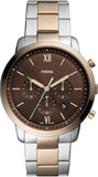 Fossil Neutra Chronograph Brown Dial Two Tone Steel Strap Watch for Men - FS5869 Authentic Buy Shop Now