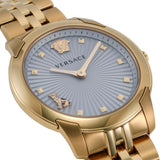 Versace Audrey Quartz Grey Dial Gold Steel Strap Watch for Women - VELR00719 Authentic Buy Shop Now