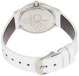 Calvin Klein Skirt White Dial White Leather Strap Watch for Women - K2U231K6 Authentic Buy Shop Now