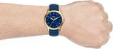 Fossil The Minimalist 3H Analog Blue Dial Blue Leather Strap Watch for Men - FS5789 Authentic Buy Shop Now