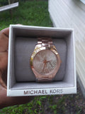 Michael Kors Slim Runway Rose Gold Dial Rose Gold Steel Strap Watch for Women - MK3591 Authentic Buy Shop Now