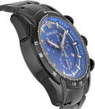 Versace V-Ray Chronograph Quartz Blue Dial Black Steel Strap Watch For Men - VE2I00521 Authentic Buy Shop Now