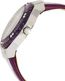 Guess Limelight Quartz Silver Dial Purple Leather Strap Watch For Women - W0775L6 Authentic Buy Shop Now