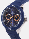 Guess Trade Blue Dial Blue Silicone Strap Watch for Men - W0967G2 Authentic Buy Shop Now