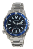 Citizen Promaster Fugu Limited Edition Diver's 200m Automatic Black Dial Silver Steel Strap Watch For Men - NY0098-84E Authentic Buy Shop Now