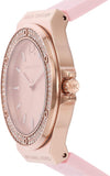 Michael Kors Mini Lennox Three-Hand Rose Gold Dial Pink Silicone Strap Watch For Women - MK7282 Authentic Buy Shop Now