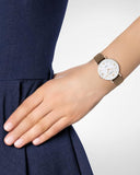 Emporio Armani Gianni T Bar Quartz Mother of Pearl White Dial Brown Leather Strap Watch For Women - AR11040 Authentic Buy Shop Now