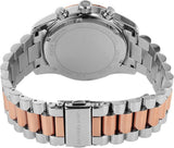 Michael Kors Lexington Chronograph Rose Gold Dial Two Tone Steel Strap Watch For Women - MK7219 Authentic Buy Shop Now
