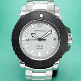 Emporio Armani Bracelet Collection Black Dial Silver Steel Strap Watch For Men - AR5970 Authentic Buy Shop Now