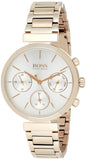 Hugo Boss Flawless Quartz White Dial Gold Steel Strap Watch for Women -1502531 Authentic Buy Shop Now