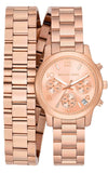 Michael Kors Runway Chronograph Analog Rose Gold Dial Rose Gold Steel Strap Watch for Women - MK7453 Authentic Buy Shop Now