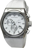 Emporio Armani Sportivo Analog Quartz White Dial White Rubber Strap Watch For Men - AR6103 Authentic Buy Shop Now