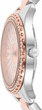 Michael Kors Layton Three Hand Pink Dial Two Tone Steel Strap Watch For Women - MK6894 Authentic Buy Shop Now