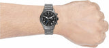 Fossil Retro Pilot Chronograph Black Dial Grey Steel Strap Watch for Men - FS5834 Authentic Buy Shop Now
