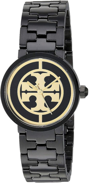 Tory Burch Reva Black Dial Black Steel Strap Watch for Women - TBW4038 Authentic Buy Shop Now