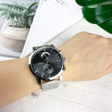 Tommy Hilfiger Kane Black Dial Silver Mesh Bracelet Watch for Men - 1710402 Authentic Buy Shop Now