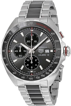 Tag Heuer Formula 1 Automatic Chronograph Grey Dial Two Tone Strap Watch for Men - CAZ2012.BA0970 Authentic Buy Shop Now