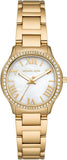 Michael Kors Sage Analog White Dial Gold Steel Strap Watch for Women - MK4822 Authentic Buy Shop Now