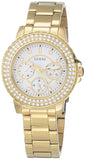 Guess Crown Jewel Diamonds White Dial Gold Steel Strap Watch for Women - GW0410L2 Authentic Buy Shop Now