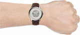 Fossil Neutra Automatic Skeleton White Dial Brown Leather Strap Watch for Men - ME3184 Authentic Buy Shop Now