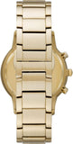Emporio Armani Renato Chronograph White Dial Gold Steel Strap Watch For Men - AR11332 Authentic Buy Shop Now