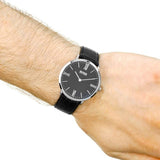 Hugo Boss Jackson Black Dial Black Leather Strap Watch for Men - 1513369 Authentic Buy Shop Now