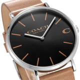Coach Charles Black Dial Brown Leather Strap Watch for Men - 14602155 Authentic Buy Shop Now