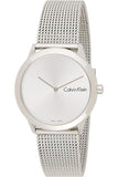 Calvin Klein Minimal Silver Dial Silver Mesh Bracelet Watch for Men - K3M211Y6 Authentic Buy Shop Now