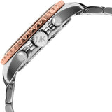 Michael Kors Everest Chronograph Silver Dial Two Tone Steel Strap Watch For Women - MK6975 Authentic Buy Shop Now