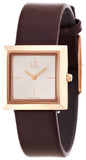 Calvin Klein Mark White Dial Brown Leather Strap Watch for Women - K3R236G6 Authentic Buy Shop Now