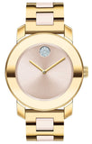 Movado Bold Beige Dial Two Tone Steel Strap Watch For Women - 3600640 Authentic Buy Shop Now
